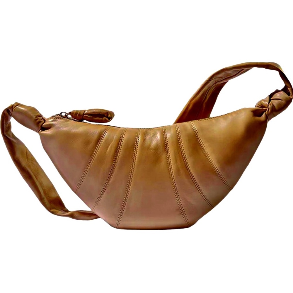 NWT. Lemaire Lamb Nappa Leather Small Croissant Bag. Color: Safari Brown